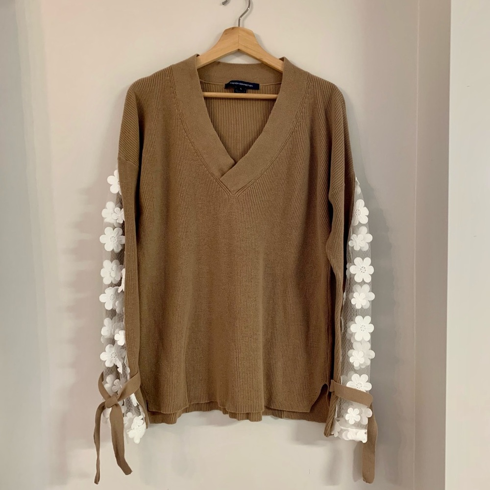 French Connection Tan Knit Sweater
